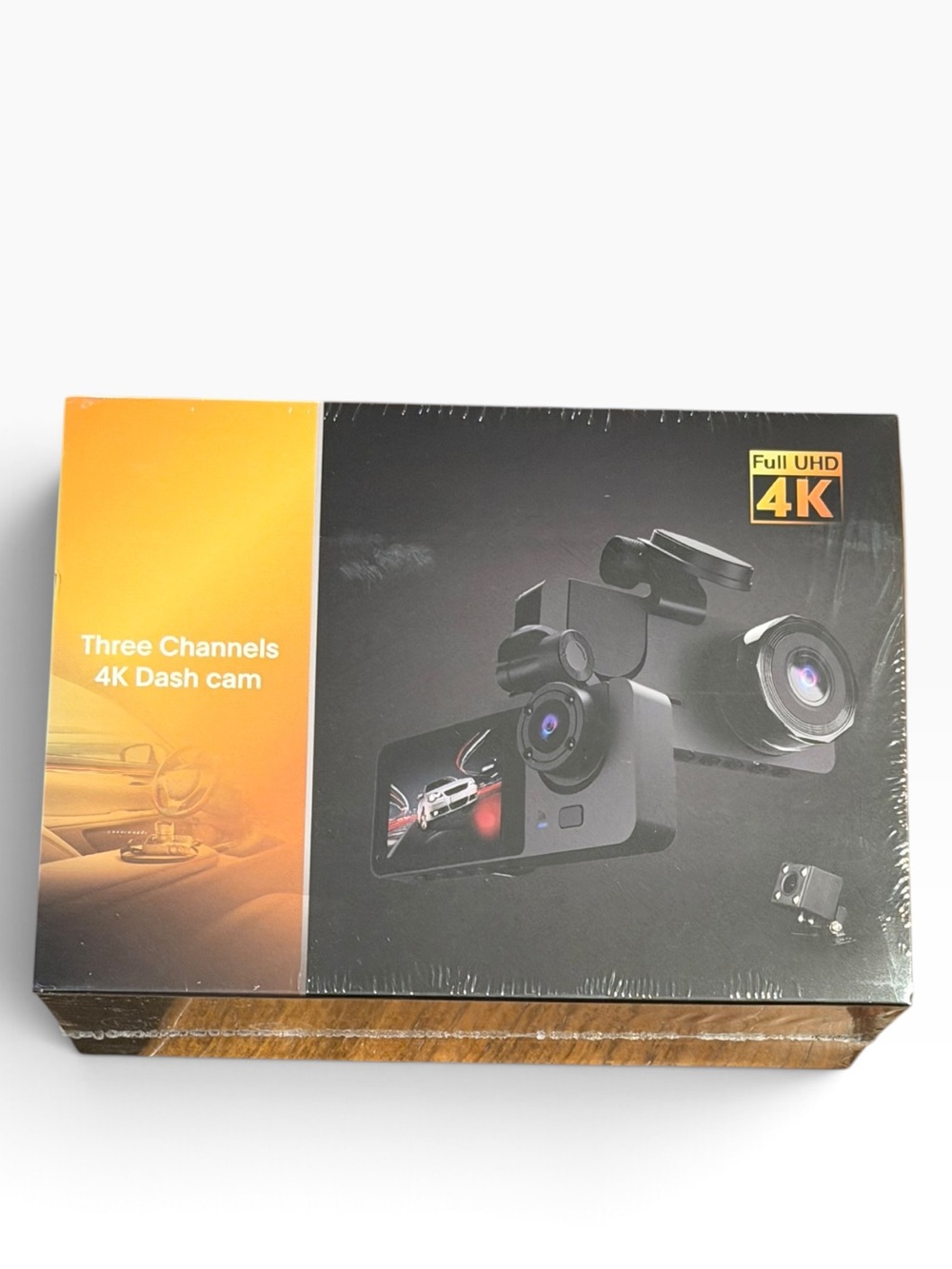 Brand New 4K Three-Channel Dash Cam - Front, Inside & Rear Cameras with HD Displ